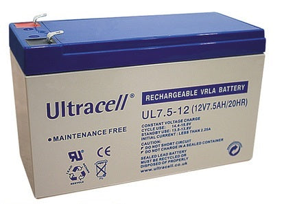 Batterie rechargeable 7.5ah 12v ul7.5 12 accu plomb 7ah 7.2ah gel solaire accumulateur etanche - ECLATS DESTOCKAGE