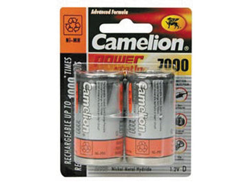 Batterie rechargeable accu pile nimh d/lr20 1.2v 7000mah 7a hr20c (2pc bl) camelion ni mh ECLATS DESTOCKAGE