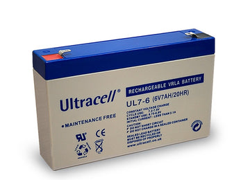 Batterie rechargeable accumulateur 6v 7ah 7.2ah 7.5ah ul7 6 plomb gel etanche - ECLATS DESTOCKAGE
