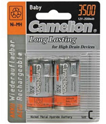 Batterie rechargeable accumulateur nimh c lr14 mn1400 am2 e93 hr14c 1.2v 3500mah 2pcs/bl - ECLATS DESTOCKAGE