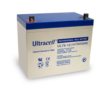 Batterie rechargeable cyclique 12v 75a 75ah uL75 12 golf chariot solaire eolienne accumulateur accu - ECLATS DESTOCKAGE
