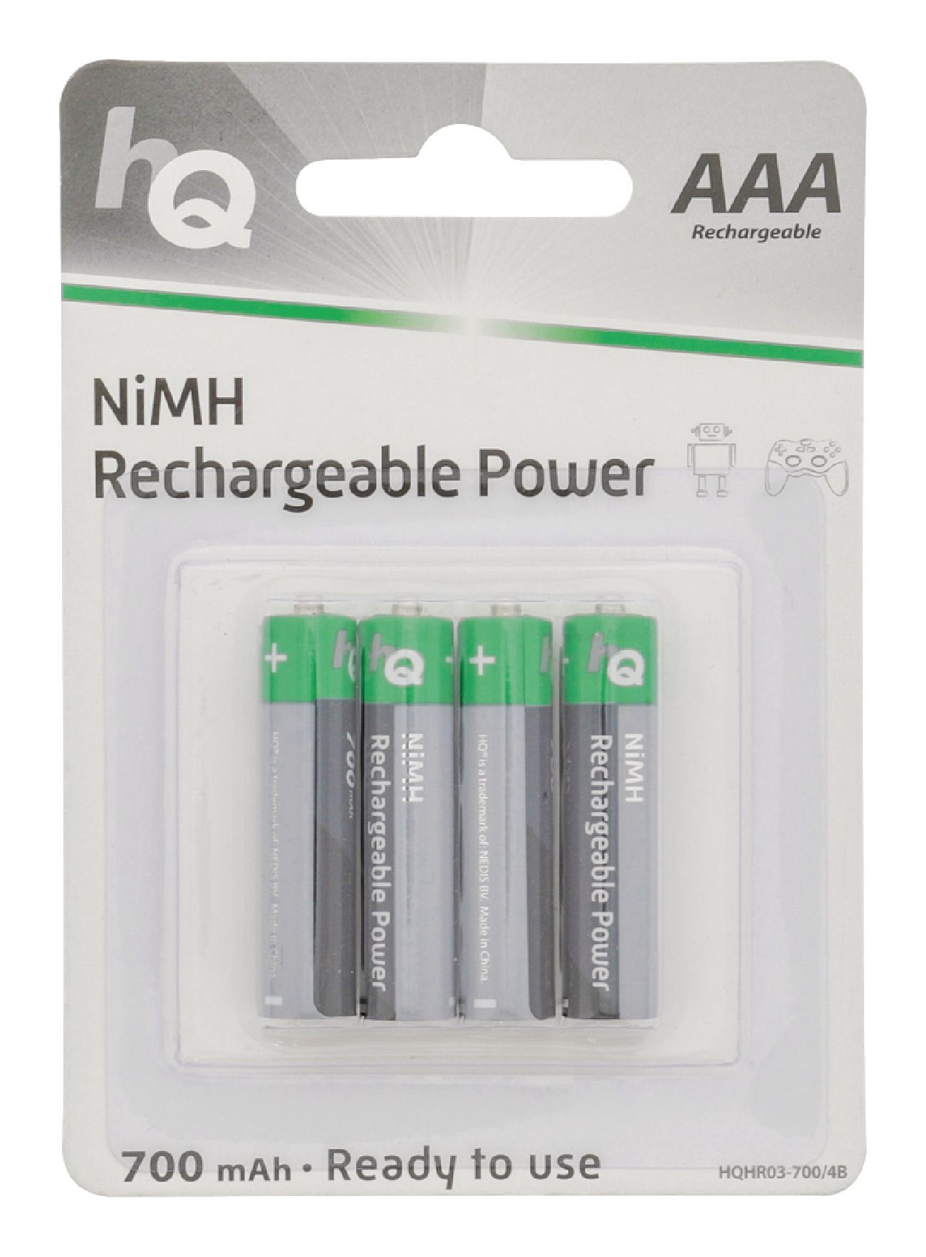 Batterie rechargeable nimh aaa lr03 1.2v 700mah (4 lr3/carte) hr3c/08ar accu pile sèche ni mh ECLATS DESTOCKAGE