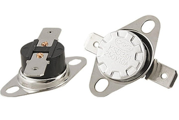 Bilame interrupteur thermique fermé 120°C 10a 250v Thermostat bimétallique 6.35 machine à laver sèche-linge - ECLATS DESTOCKAGE