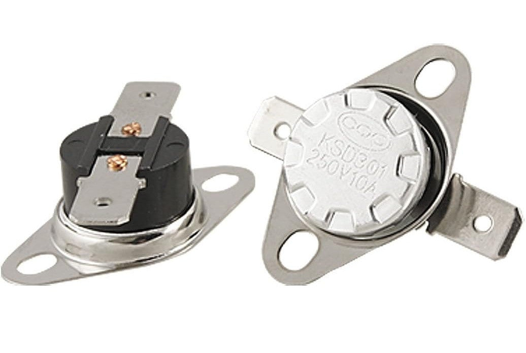 Bilame interrupteur thermique ouvert 60°C NO 10a 250v Thermostat bimétallique 6.35 machine à laver sèche-linge - ECLATS DESTOCKAGE