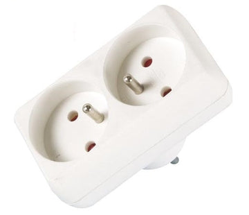 Biplite 16a 220v 2 fiches euro secteur doubleur multiprise electrique 2 entrees eb2eu netbp2 ECLATS DESTOCKAGE