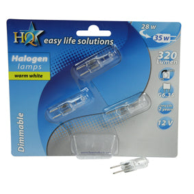 Blister de 3 ampoules halo-e-safe caps g6.35 28w gu4 35w 12v h-g635-01 lumiere eclairage lampe ECLATS DESTOCKAGE