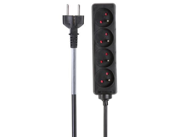 Bloc menager 4 prises 220v max 3500w 16a 1.5m câble 3g1.5 ho5vv-f  terre francaise eb4stb ECLATS DESTOCKAGE