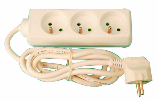 Bloc multiprise electrique 3 prise 3x1mm² triplitte menager eb3 eb3eu netbp3 - ECLATS DESTOCKAGE