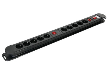 Bloc multiprises 10 prises parafoudre ebp10n surcharges surtension orage foudre 2 interrupteurs ECLATS DESTOCKAGE