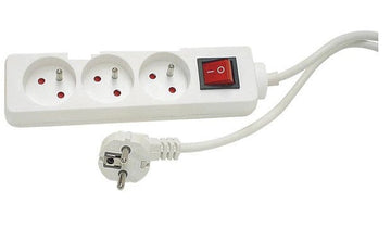 Bloc multiprises 3 prises avec interrupteur et cable de 3m 3G1.5 eb3s-3 ECLATS DESTOCKAGE