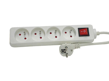 Bloc multiprises 4 prises 220v avec interrupteur electrique eb4s ECLATS DESTOCKAGE