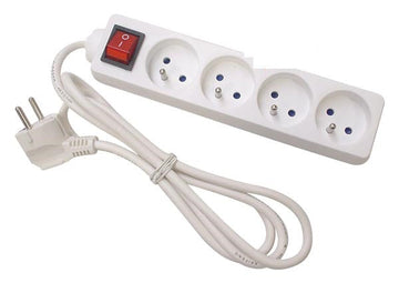 Bloc multiprises 4 prises avec interrupteur et cable 3m eb4s-3 ECLATS DESTOCKAGE