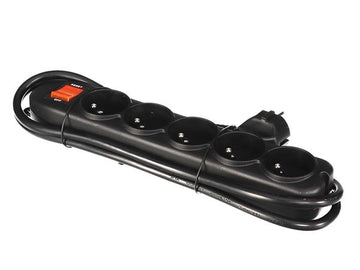 Bloc multiprises 5 prises parafoudre surtension velleman netbp5ssf2 netbp5ssf - ECLATS DESTOCKAGE