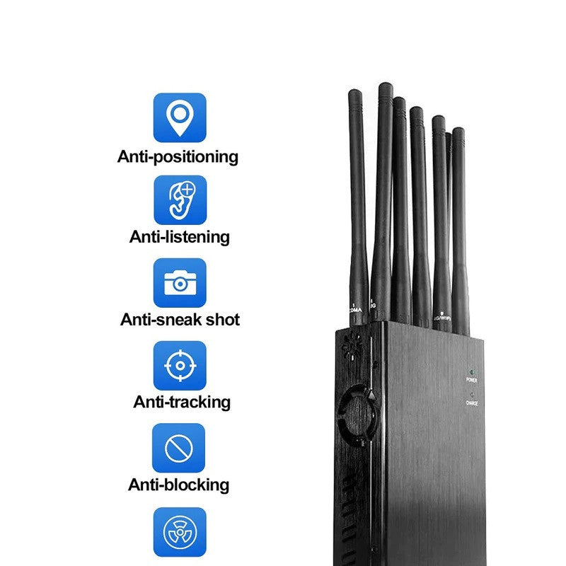 Bloqueur GSM, 3G, 4G, 5G and CDMA 450Mhz, Block LOJACK GPS, Wi-Fi, Walkie-Talkie UHF/VHF 315, 433, 868Mhz ECLATS DESTOCKAGE