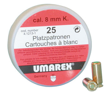 Boite 25 cartouches 380 8mm umarex a blanc pour revolver colt45 arme defense securite - ECLATS DESTOCKAGE