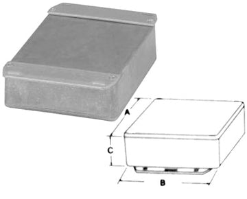 Boitier alu 153 x 82 x 46 mm coffre coffret boite aluminium ha1590p1fl ECLATS DESTOCKAGE