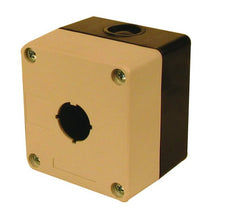 Boîtier box122 1 trou diamètre 22mm pour bouton coup de poing contact voyant bpr22