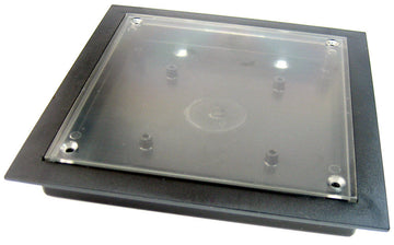 Boitier coffret transparent g100 130x130x17mm coffre boite protection materiel ECLATS DESTOCKAGE