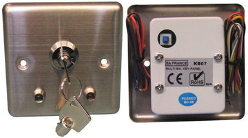 Boitier interrupteur commutateur commande serrure a 2 clefs marche arret coffret metal ECLATS DESTOCKAGE