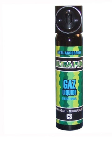 Bombe aerosol gaz paralysant cs 2% 75ml lacrymogene spray légitime défense securite police ECLATS DESTOCKAGE