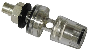 Borne sortie hp argentee bague noire percage 8mm coagbhpn haut parleur conducteur diam 5 mm max diamètre 19 mm longueur 54.7 mm ECLATS DESTOCKAGE