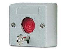 Bouton arrêt urgence haa61 panique alarme avec clef contact nf capteur securite