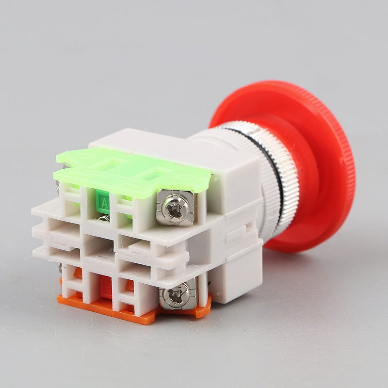 Bouton arrêt urgence no nf coup de poing 22mm pour boit1 securite - ECLATS DESTOCKAGE