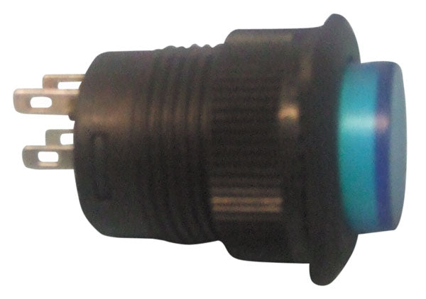 Bouton poussoir electrique impulsionnel avec lumiere led bleue (250v 1.5a) r1394b/b velleman - ECLATS DESTOCKAGE