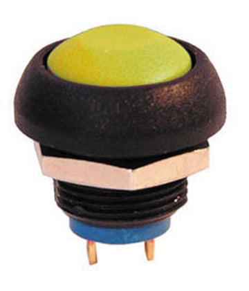Bouton poussoir electrique unipolaire etanche ip67 jaune no apem ISR3SAD500 coapisr3sad500 - ECLATS DESTOCKAGE