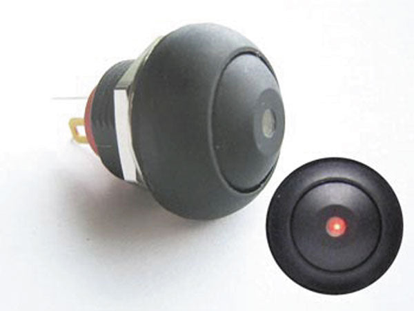 Bouton poussoir miniature unipolaire a led rouge off (on) r1396r ECLATS DESTOCKAGE