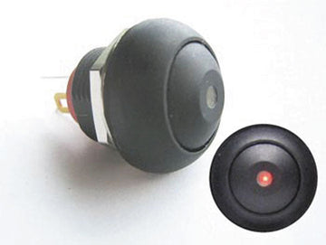 Bouton poussoir miniature unipolaire a led rouge off (on) r1396r ECLATS DESTOCKAGE