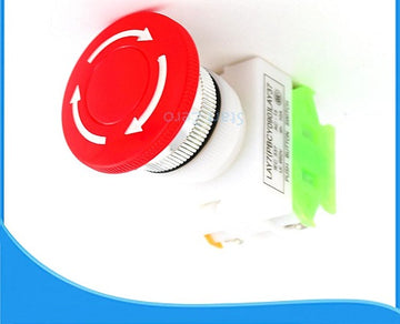 Bouton securite alerte arrêt urgence no nf 22mm pour boit1 - ECLATS DESTOCKAGE