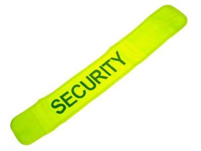 Brassard jaune fluo security en471 velcro securite routiere haute visibilite protection bras - ECLATS DESTOCKAGE