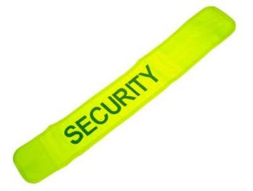 Brassard securite routiere jaune fluo en471 security velcro haute visibilite protection - ECLATS DESTOCKAGE