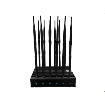 Brouilleur 220V bloqueur signal 12 antennes GSM 2G 3G 4G Wifi 2.4GHz GPS DCS CDMA ECLATS DESTOCKAGE
