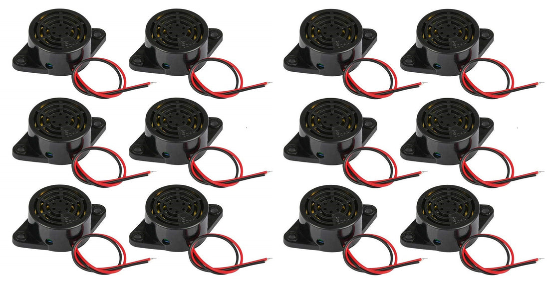 12 Buzzer 24v 90db dispositif sonore sirene 24vcc alarme bip sfm-27 3v 4.5v 6v 9v 12v ECLATS DESTOCKAGE