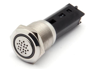 Buzzer encastrable acier inoxidable perçage 19mm 12v 20ma borniers à vis 80db à 1m sv21 ECLATS DESTOCKAGE