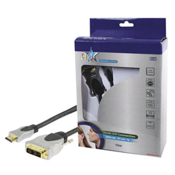 Cable 10m connexion hdtv mâle vers dvi mâle hqss5551/10 cordon video haute definition ECLATS DESTOCKAGE