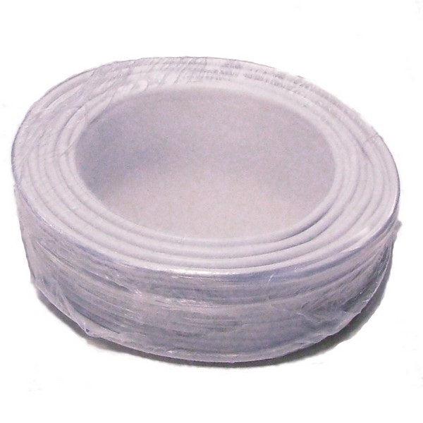 Cable 20x0.22 souple blinde blanc ø6.7mm (1m) fil 20x0,22 installation téléphonique alarme - ECLATS DESTOCKAGE
