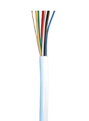 Cable 4x0.22 2x0.75 souple blinde blanc ø4.5mm (500m) fil 4x0,22 2x0,55 cablage alarme telephone ECLATS DESTOCKAGE