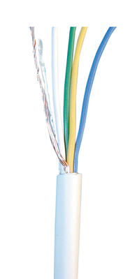 Cable 4x0.22 souple blinde blanc ø4mm (1m) fil 4x0,22 avec ecran cablage alarme telephone - ECLATS DESTOCKAGE