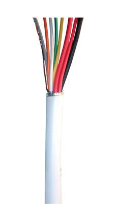 Cable 6x0.22 2x0.75 souple blinde blanc ø6mm (500m) fil 6x0,22 2x0,5 avec ecran cablage alarme ECLATS DESTOCKAGE
