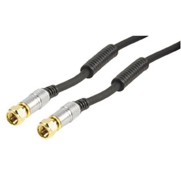 Cable antenne haute qualite 2.5 m male male plaque or hqss1527/2.5 ECLATS DESTOCKAGE