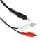 Cable audio 15m jack 3.5mm stereo vers 2 rca mâle cordon konig cable-458/15 ECLATS DESTOCKAGE