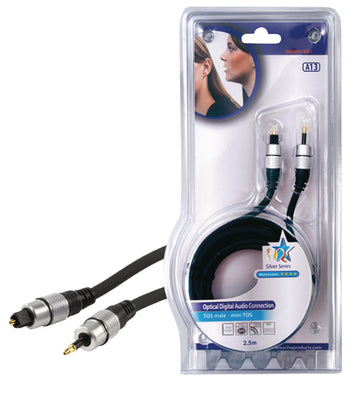 Cable audio numerique toslink m 3.5 optique m toslink male optique 3.5 mm male 2.50m ECLATS DESTOCKAGE