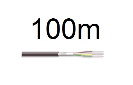 Cable blindé rond 100 metres 4x0.25mm2 diam 4.9mm multiconducteurs cuivre fi90410014d ECLATS DESTOCKAGE
