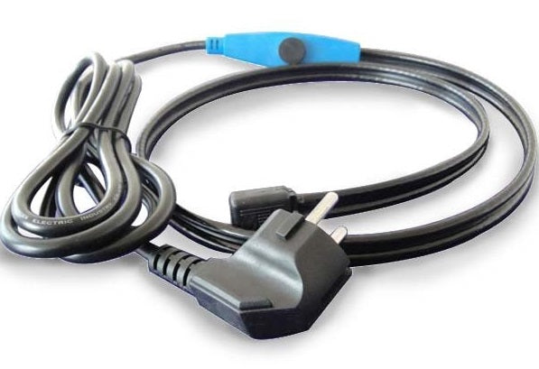 Cable chauffant 2m antigel canalisation tuyau eau cordon electrique antigel avec thermostat ECLATS DESTOCKAGE