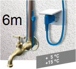 Cable chauffant 6M avec thermostat antigel aquacable-6m canalisation tuyau ECLATS DESTOCKAGE