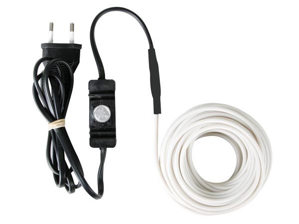 Cable chauffant electrique cordon anti gel 12m 120-0t antigel canalisation tuyau eau avec thermostat ECLATS DESTOCKAGE