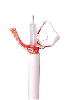 Cable coaxial 4c2v 75 ohm blanc ø6mm (le mètre) fil multimedia satellite tv television